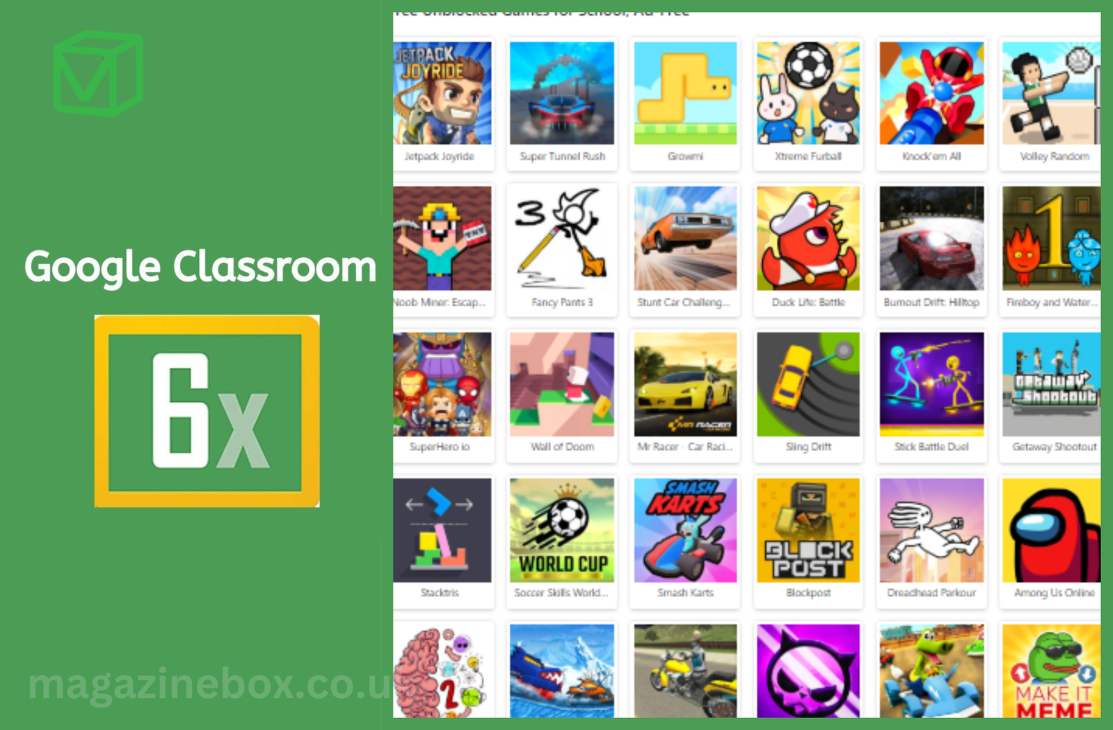 Classroom 6X Unblocked Games